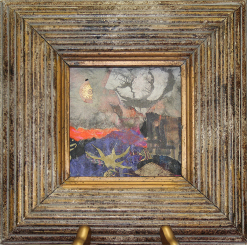 rock, tree, moon, night